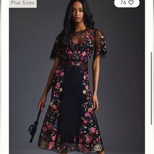 Anthropologie | Dresses | Anthropologie Embroidered Floral Dress | Poshmark